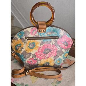 PATRICIA NASH First Bloom Floral Tote/Shoulder Bag Purse
